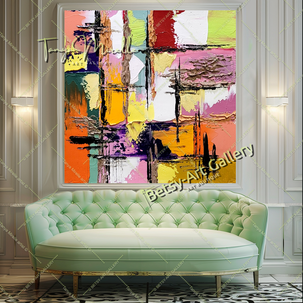 {{ product.title }} canvas artwork by Tanya Mirelle – modern wall decor – original artwork for home, living room, office, or gallery