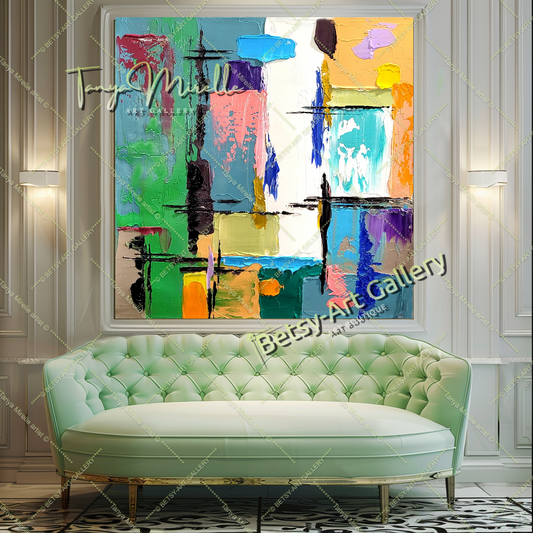 {{ product.title }} canvas artwork by Tanya Mirelle – modern wall decor – original artwork for home, living room, office, or gallery