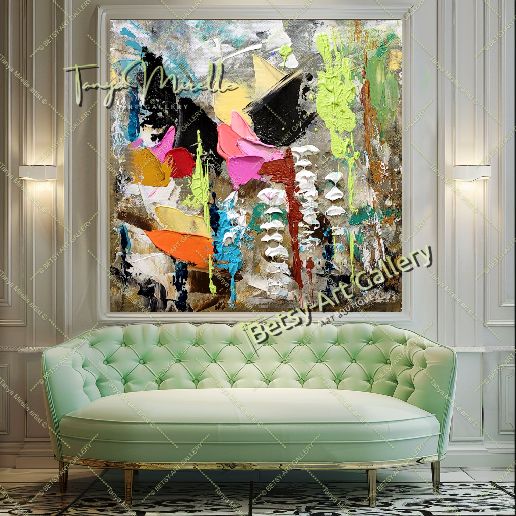 {{ product.title }} canvas artwork by Tanya Mirelle – modern wall decor – original artwork for home, living room, office, or gallery