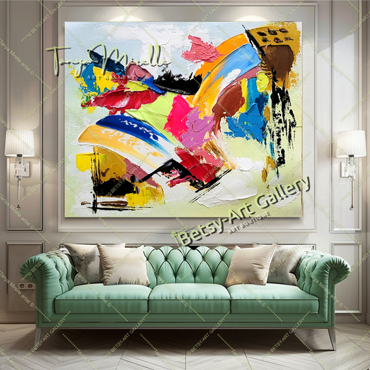 {{ product.title }} canvas artwork by Tanya Mirelle – modern wall decor – original artwork for home, living room, office, or gallery