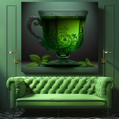 Green Tea and Popcorn Wall Art Print