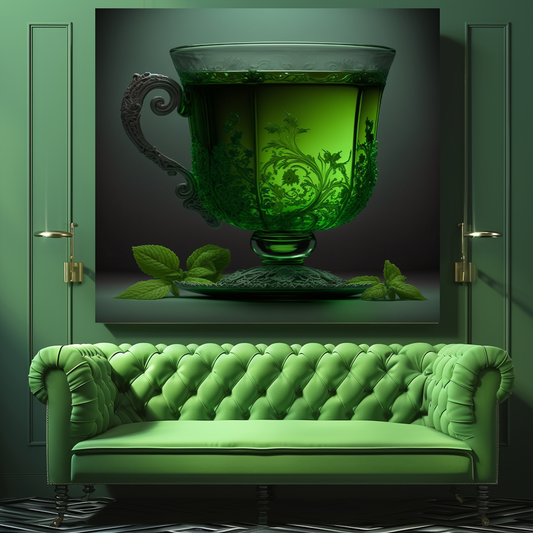 Green Tea and Popcorn Wall Art Print