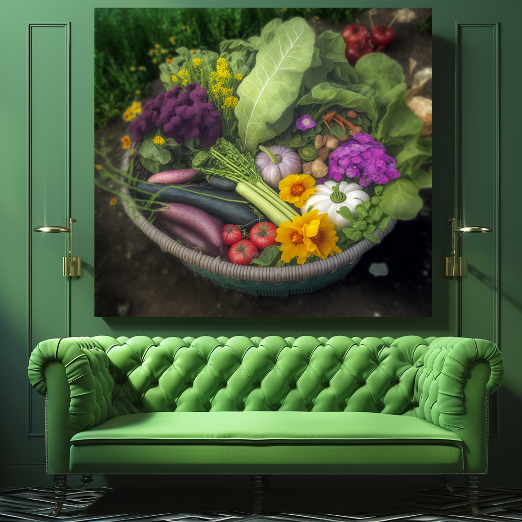 Fruit and Vegetable Boom Wall Art Print, Healthy Lifestyle