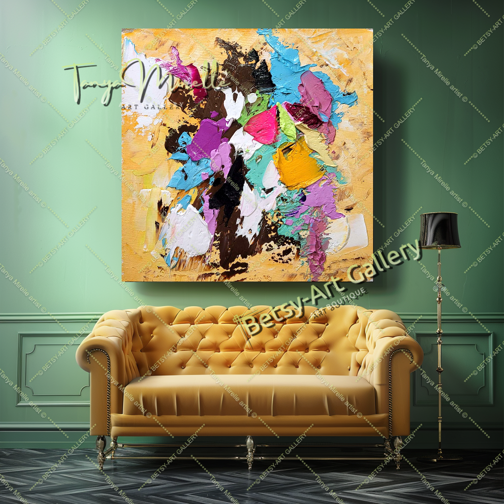 {{ product.title }} canvas artwork by Tanya Mirelle – modern wall decor – original artwork for home, living room, office, or gallery