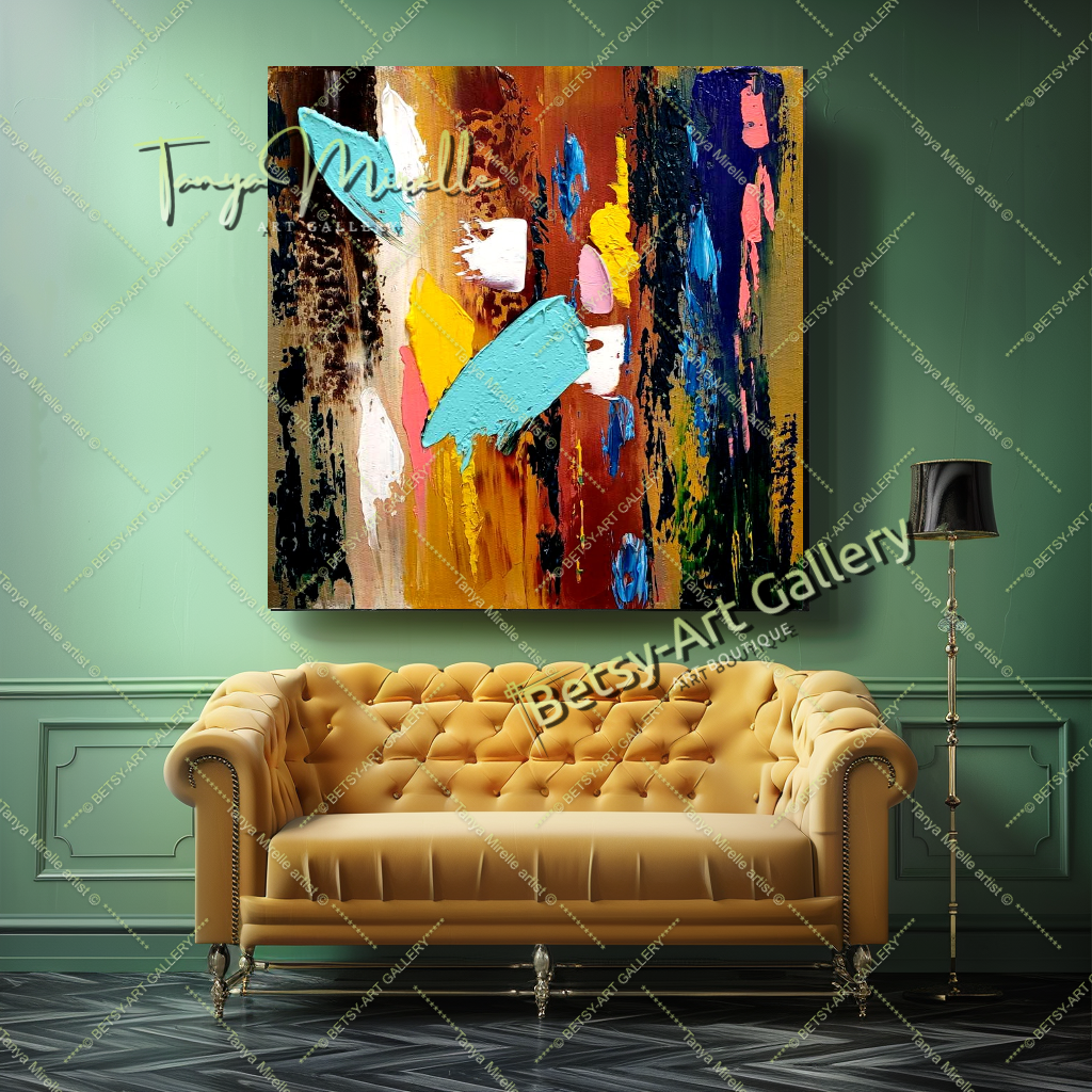 {{ product.title }} canvas artwork by Tanya Mirelle – modern wall decor – original artwork for home, living room, office, or gallery