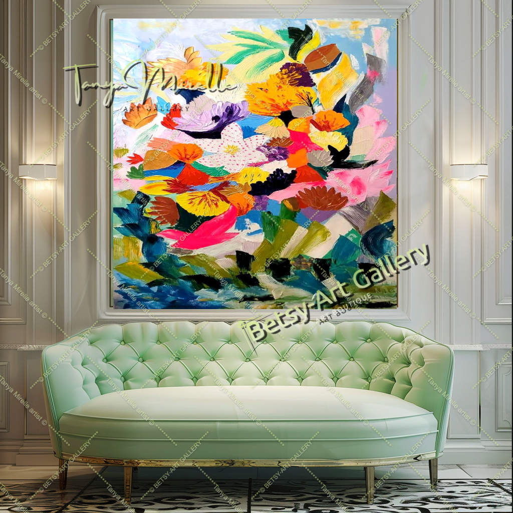 {{ product.title }} canvas artwork by Tanya Mirelle – modern wall decor – original artwork for home, living room, office, or gallery