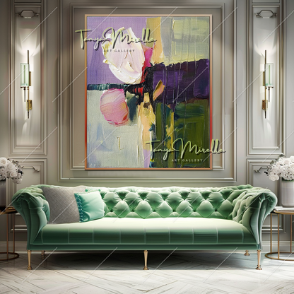 Abstract Contemporary Oil Painting, Large Wall Decor #215
