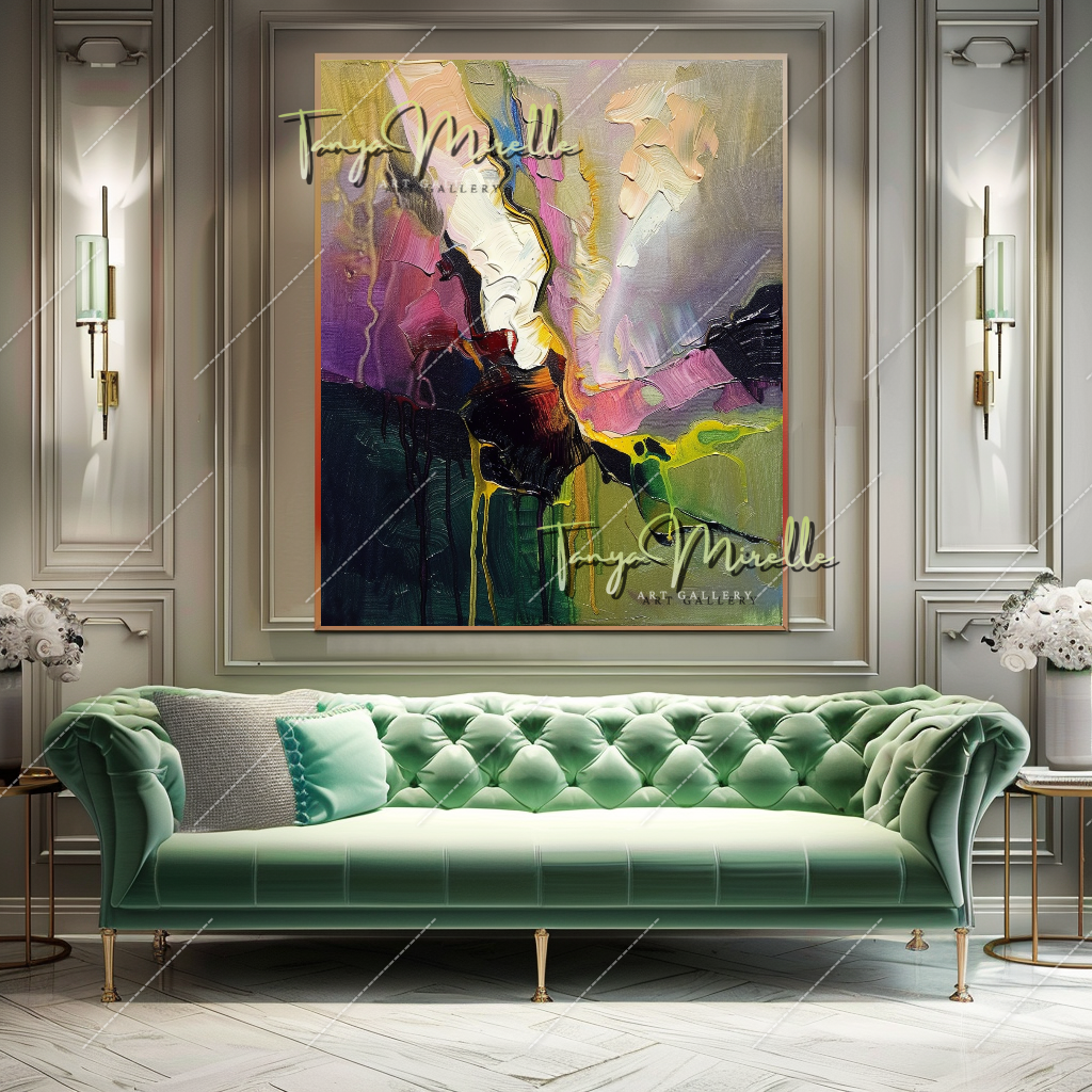 Abstract Contemporary Oil Painting, Large Wall Decor #215