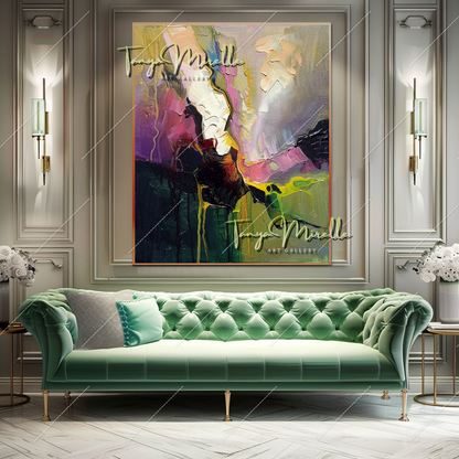 Abstract Contemporary Oil Painting, Large Wall Decor #215