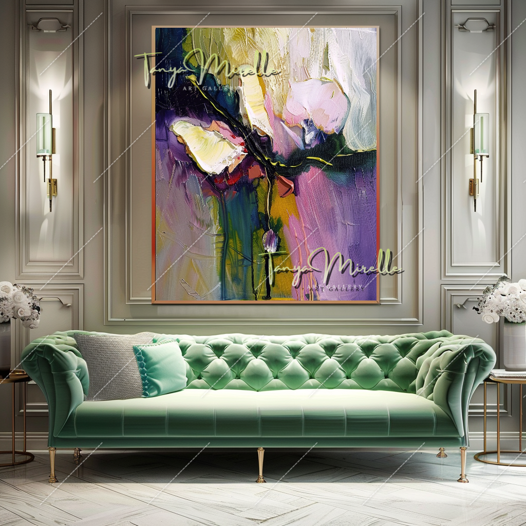Abstract Contemporary Oil Painting, Large Wall Decor #215