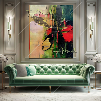 Large Abstract Oil Painting on Canvas, Modern Wall Art #208