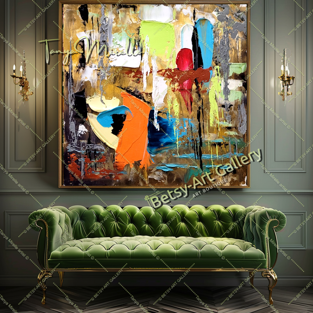 {{ product.title }} canvas artwork by Tanya Mirelle – modern wall decor – original artwork for home, living room, office, or gallery