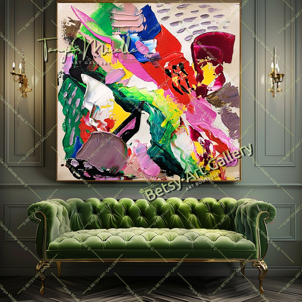 {{ product.title }} canvas artwork by Tanya Mirelle – modern wall decor – original artwork for home, living room, office, or gallery