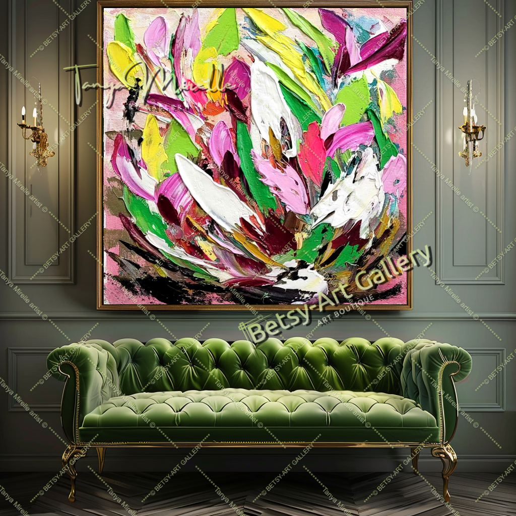 {{ product.title }} canvas artwork by Tanya Mirelle – modern wall decor – original artwork for home, living room, office, or gallery