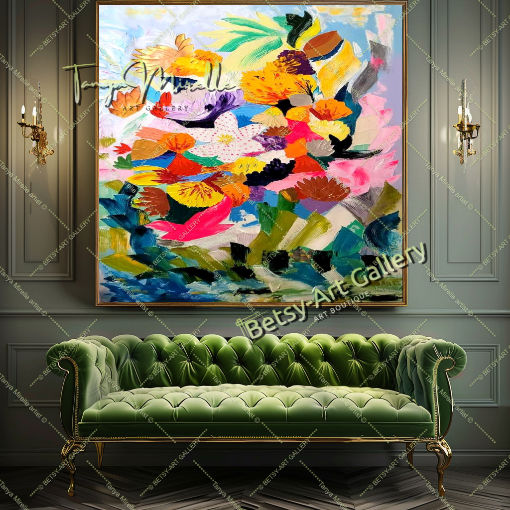 {{ product.title }} canvas artwork by Tanya Mirelle – modern wall decor – original artwork for home, living room, office, or gallery