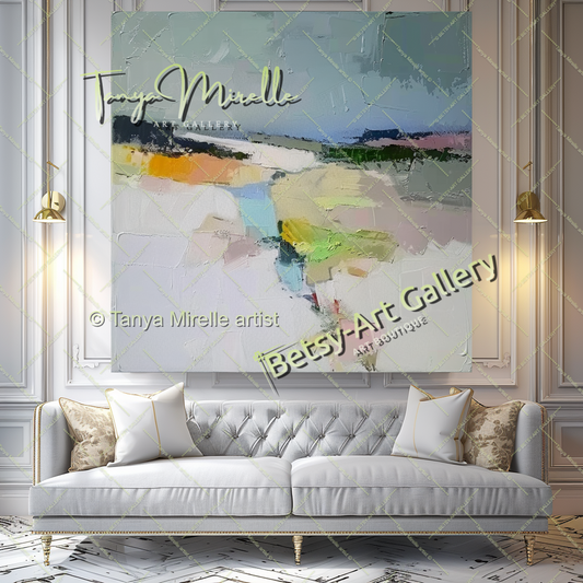 {{ product.title }} canvas artwork by Tanya Mirelle – modern wall decor – original artwork for home, living room, office, or gallery