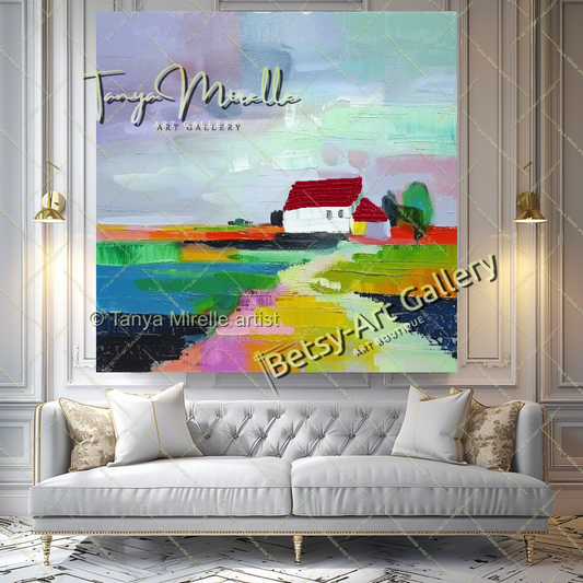 {{ product.title }} canvas artwork by Tanya Mirelle – modern wall decor – original artwork for home, living room, office, or gallery