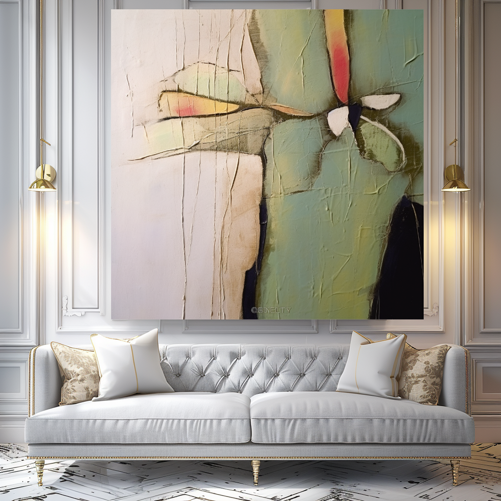 Unique Abstract Impasto Oil Painting on Canvas - Modern Wall Art for Living room