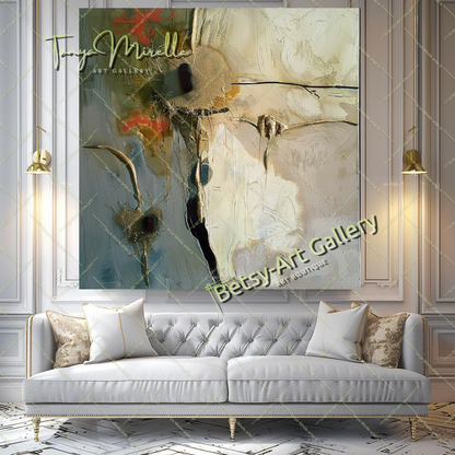Elegant Abstract Oil Painting for Interior Design #182