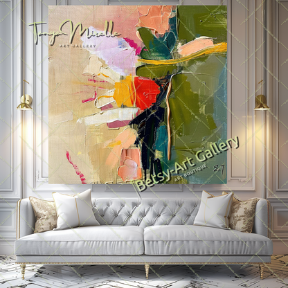 Luxury Abstract Oil Painting, Original Canvas Artwork #191