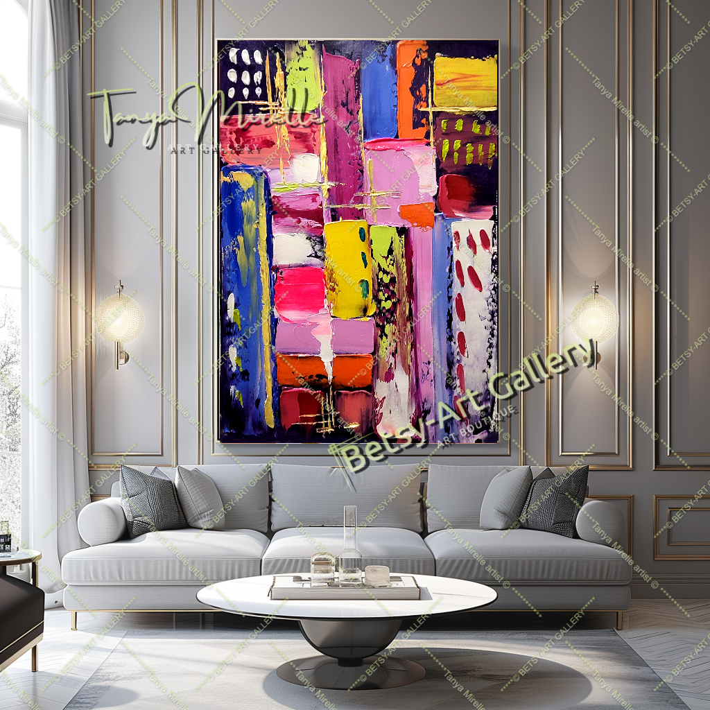 {{ product.title }} canvas artwork by Tanya Mirelle – modern wall decor – original artwork for home, living room, office, or gallery