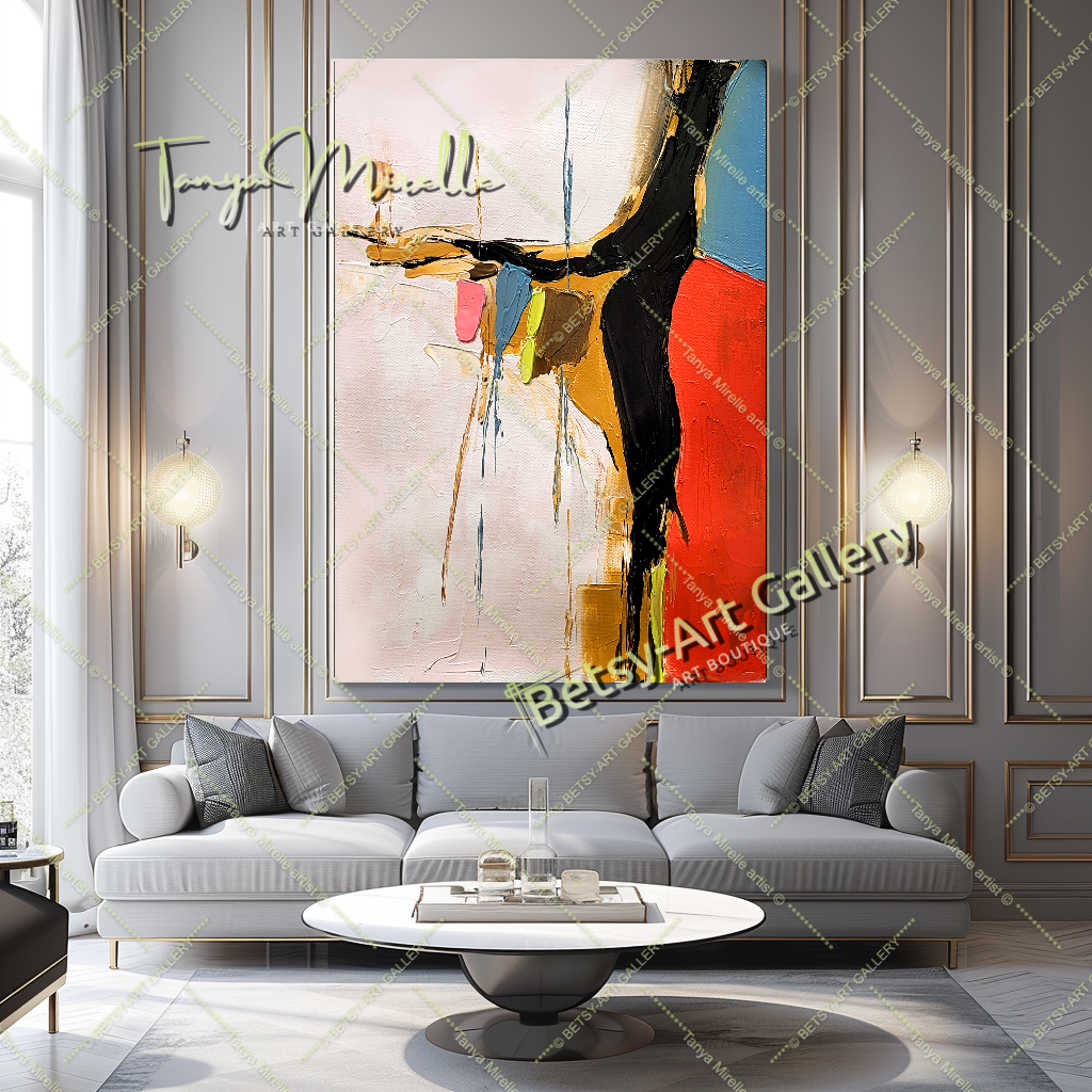 {{ product.title }} canvas artwork by Tanya Mirelle – modern wall decor – original artwork for home, living room, office, or gallery
