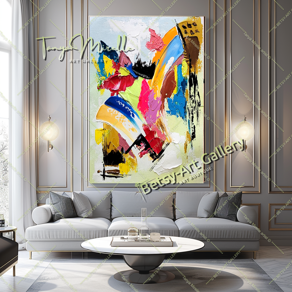 {{ product.title }} canvas artwork by Tanya Mirelle – modern wall decor – original artwork for home, living room, office, or gallery
