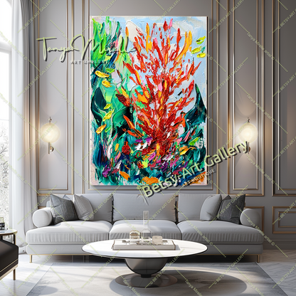 {{ product.title }} canvas artwork by Tanya Mirelle – modern wall decor – original artwork for home, living room, office, or gallery