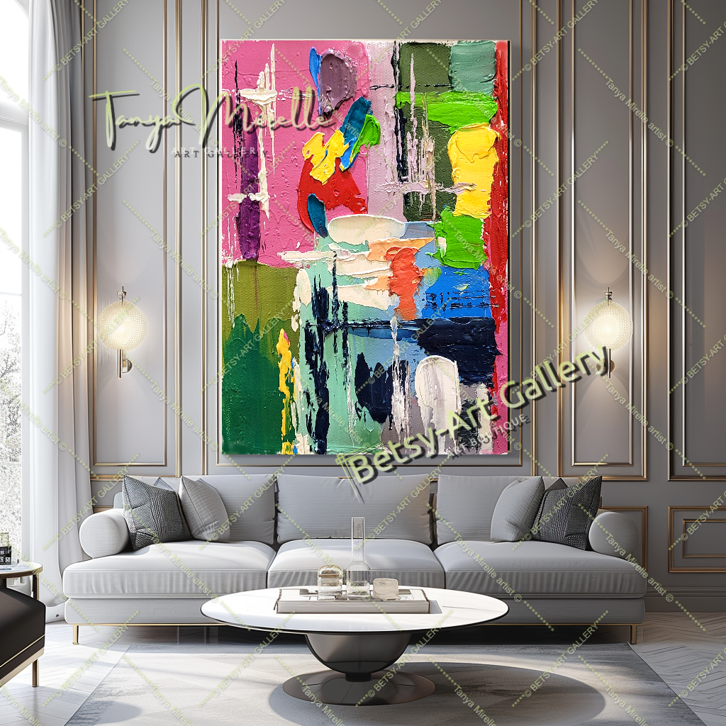 {{ product.title }} canvas artwork by Tanya Mirelle – modern wall decor – original artwork for home, living room, office, or gallery