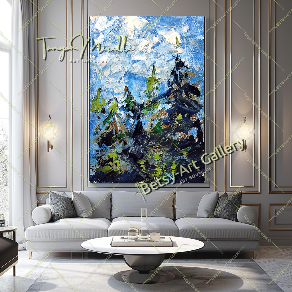 {{ product.title }} canvas artwork by Tanya Mirelle – modern wall decor – original artwork for home, living room, office, or gallery