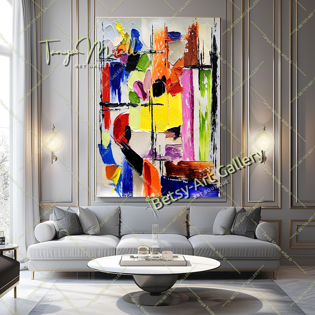 {{ product.title }} canvas artwork by Tanya Mirelle – modern wall decor – original artwork for home, living room, office, or gallery