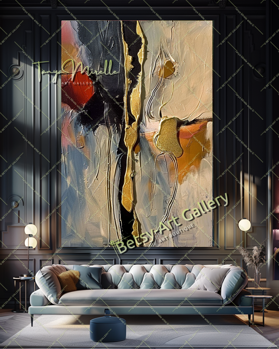 Colorful Impasto Painting – Abstract Modern Wall Art #132