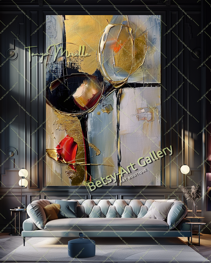 Colorful Impasto Painting – Abstract Modern Wall Art #132