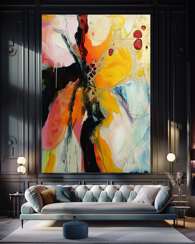 Bold Abstract Impasto Oil Painting – Modern Textured Canvas Art for Living Room – Large – Oil on Canvas – {{ product.title }} canvas artwork by Tanya Mirelle – modern wall decor – original artwork for home, living room, office, or gallery – original artwork by BETSY-ART GALLERY