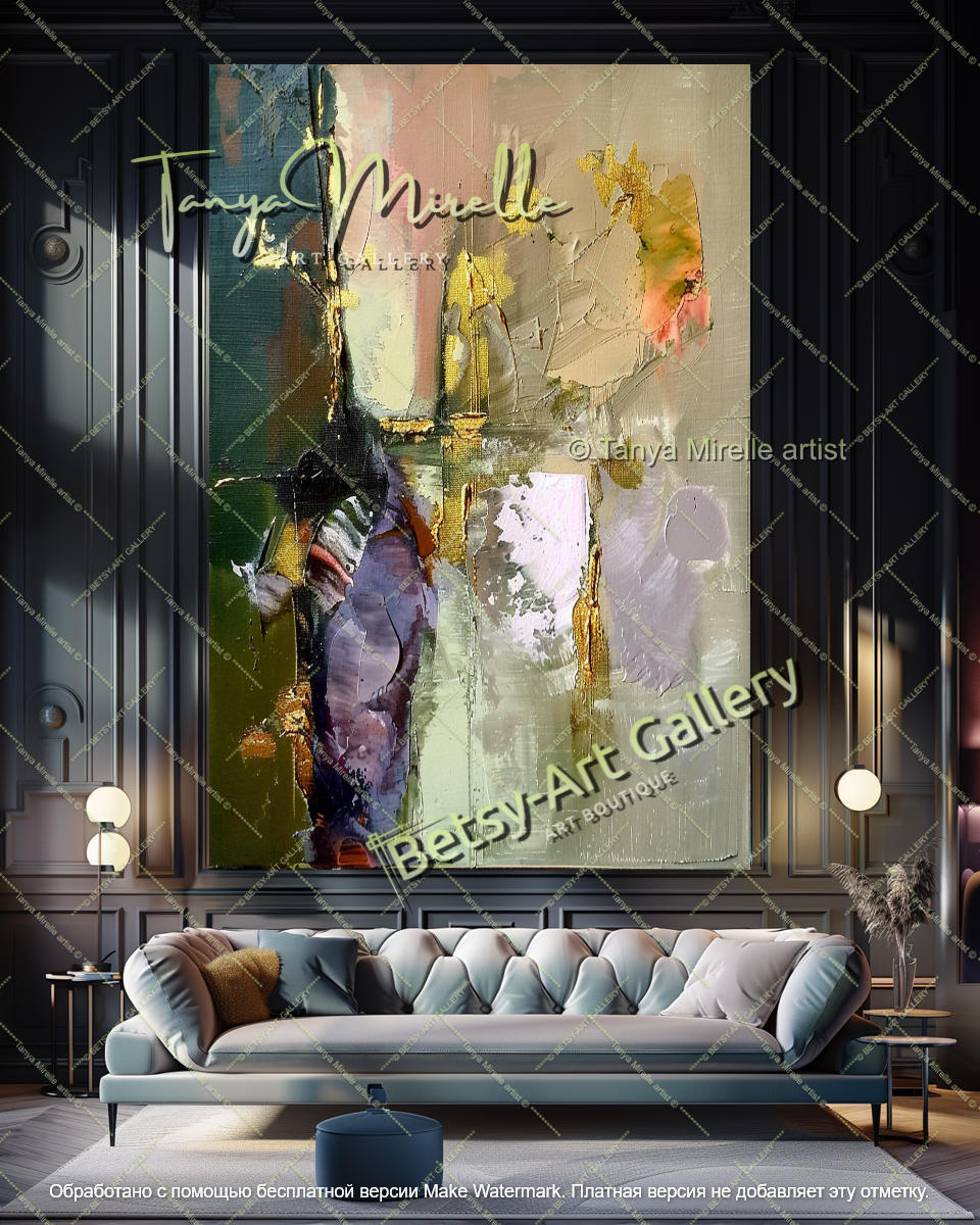 Luxury Textured Floral Wall Art Canvas