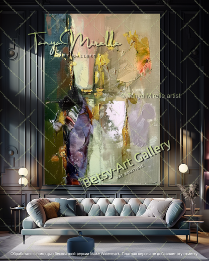 Luxury Textured Floral Wall Art Canvas