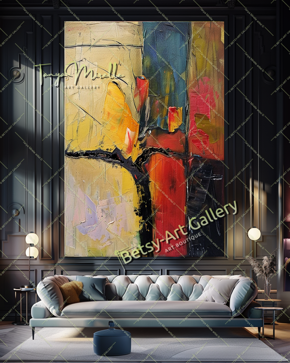 Colorful Impasto Painting – Abstract Modern Wall Art #131