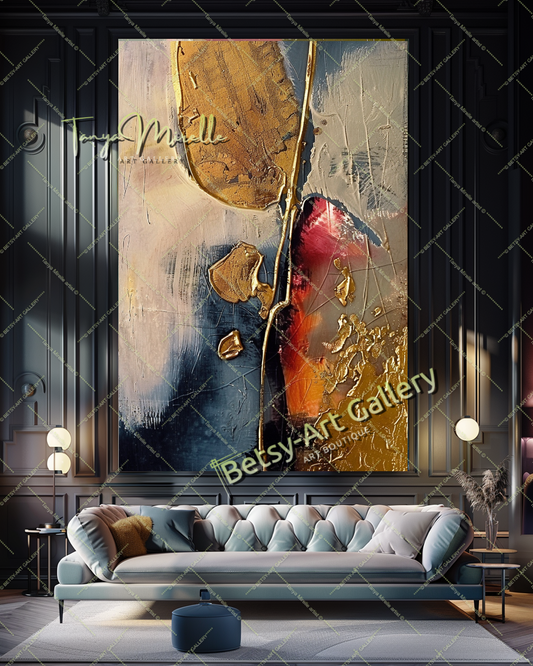 Colorful Impasto Painting – Abstract Modern Wall Art #132