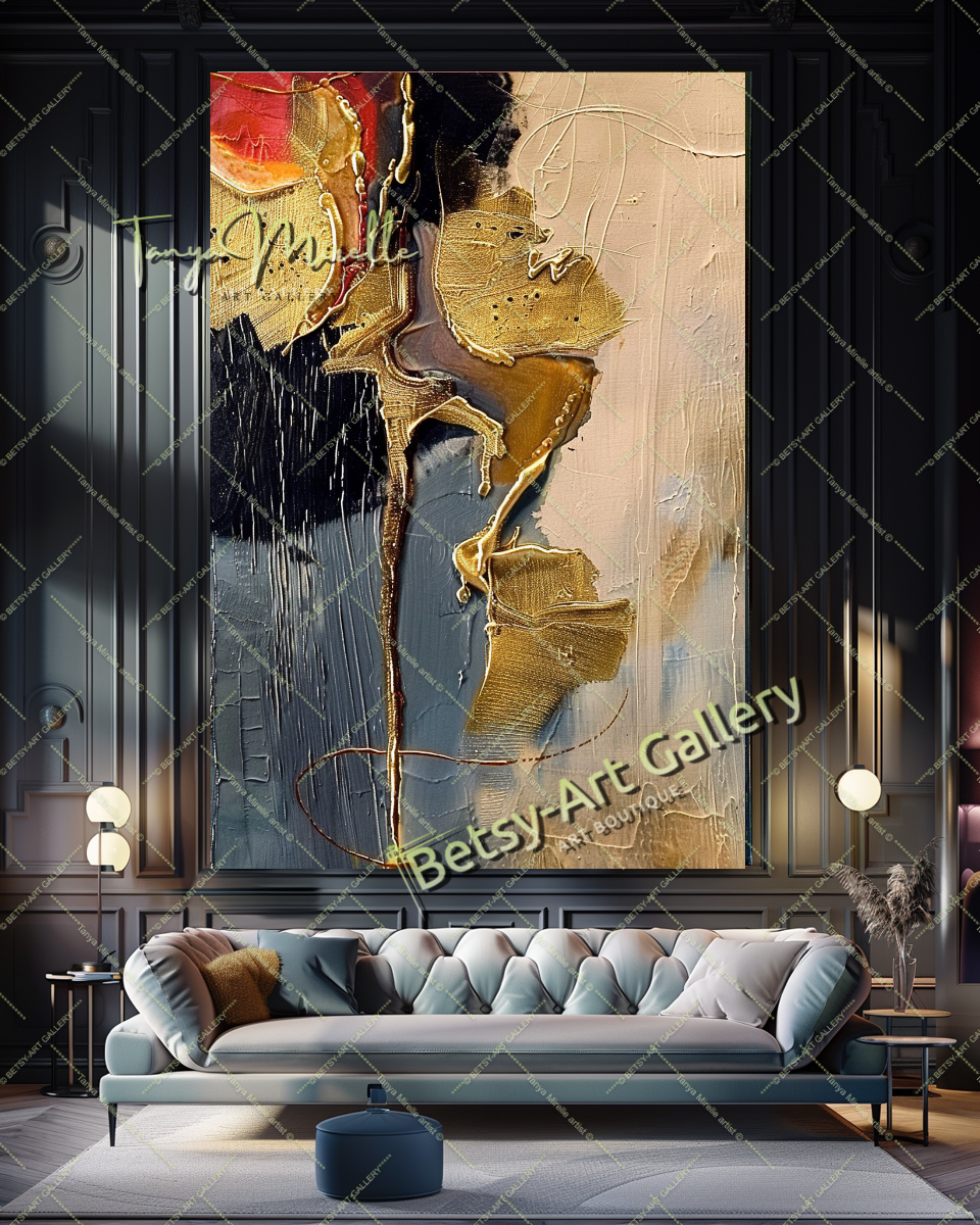Colorful Impasto Painting – Abstract Modern Wall Art #132