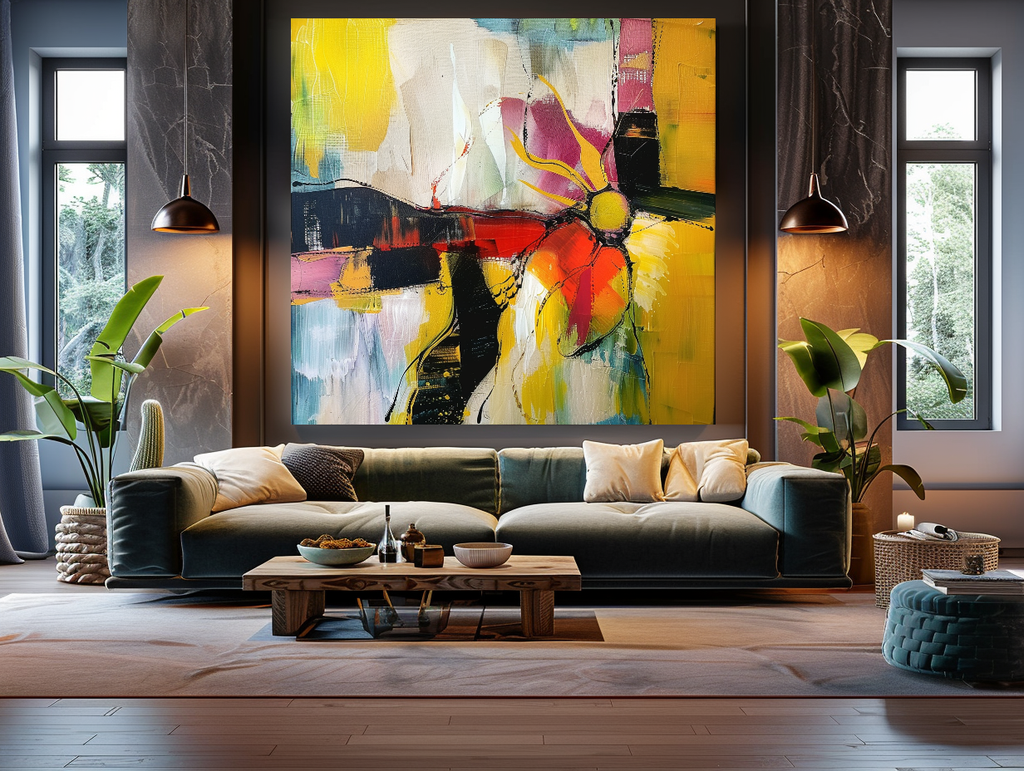 Bold Abstract Impasto Oil Painting – Modern Textured Canvas Art for Living Room – Large – Oil on Canvas – {{ product.title }} canvas artwork by Tanya Mirelle – modern wall decor – original artwork for home, living room, office, or gallery – original artwork by BETSY-ART GALLERY
