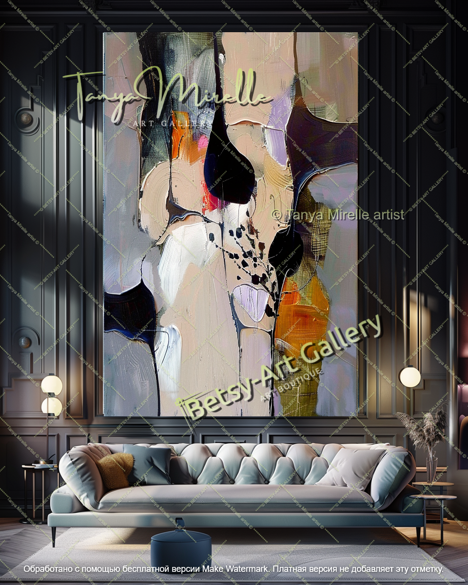 Large Statement Floral Wall Art Modern Canvas