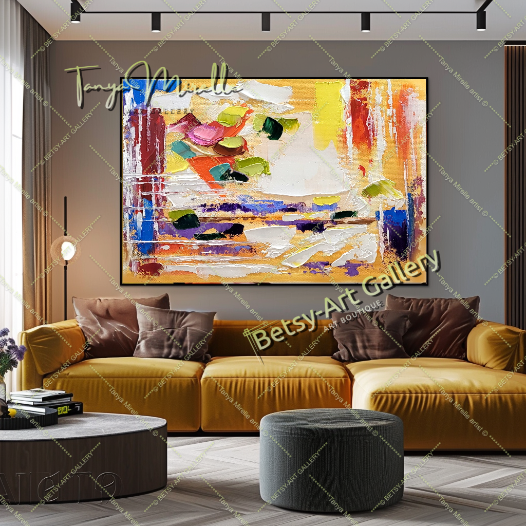 {{ product.title }} canvas artwork by Tanya Mirelle – modern wall decor – original artwork for home, living room, office, or gallery