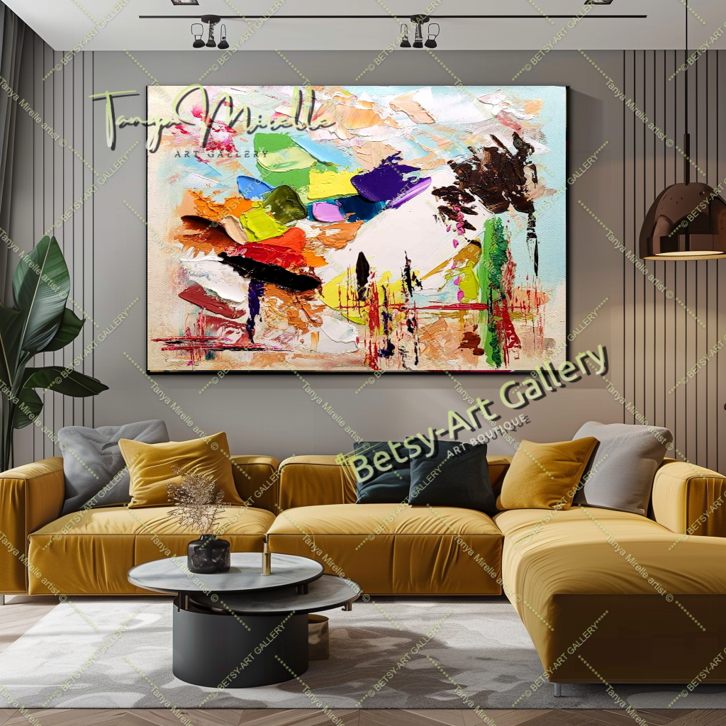{{ product.title }} canvas artwork by Tanya Mirelle – modern wall decor – original artwork for home, living room, office, or gallery