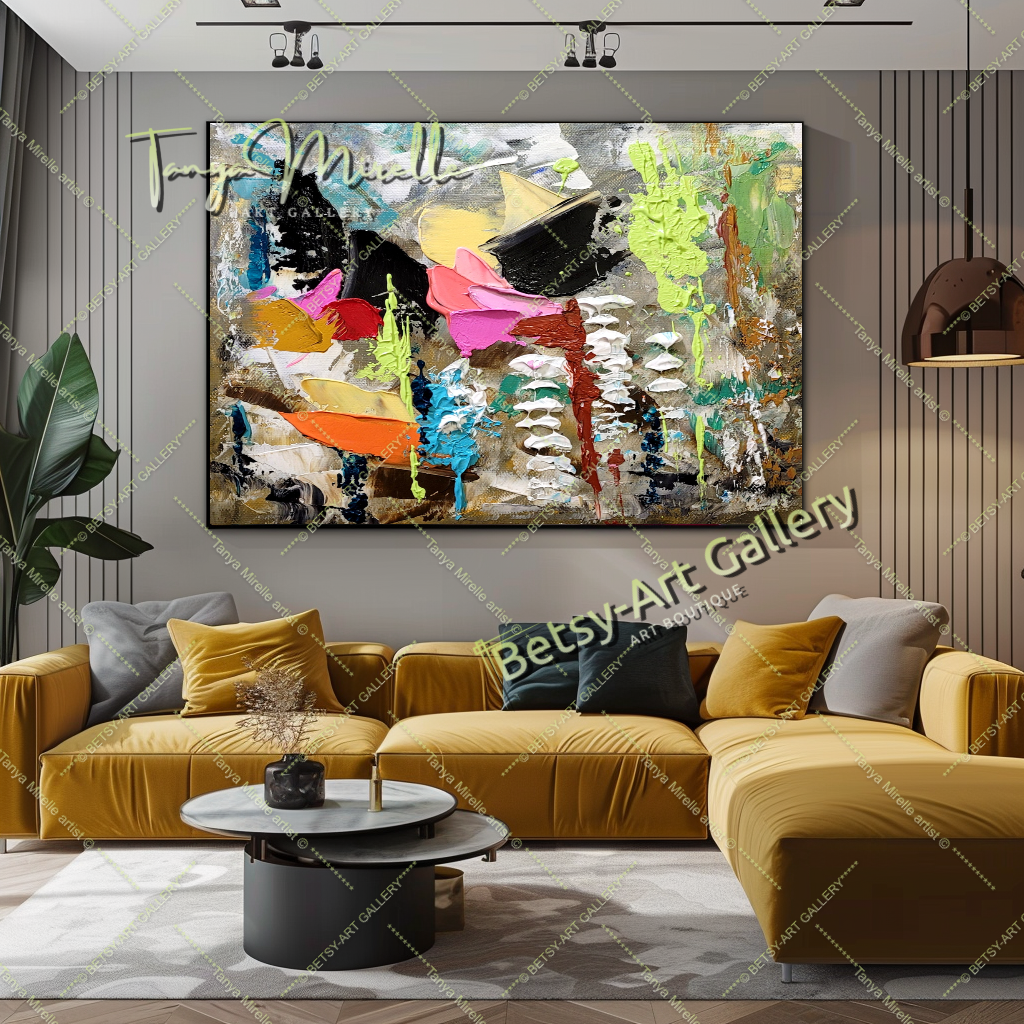 {{ product.title }} canvas artwork by Tanya Mirelle – modern wall decor – original artwork for home, living room, office, or gallery