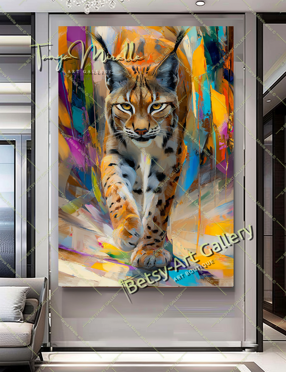 {{ product.title }} canvas artwork by Tanya Mirelle – modern wall decor – original artwork for home, living room, office, or gallery