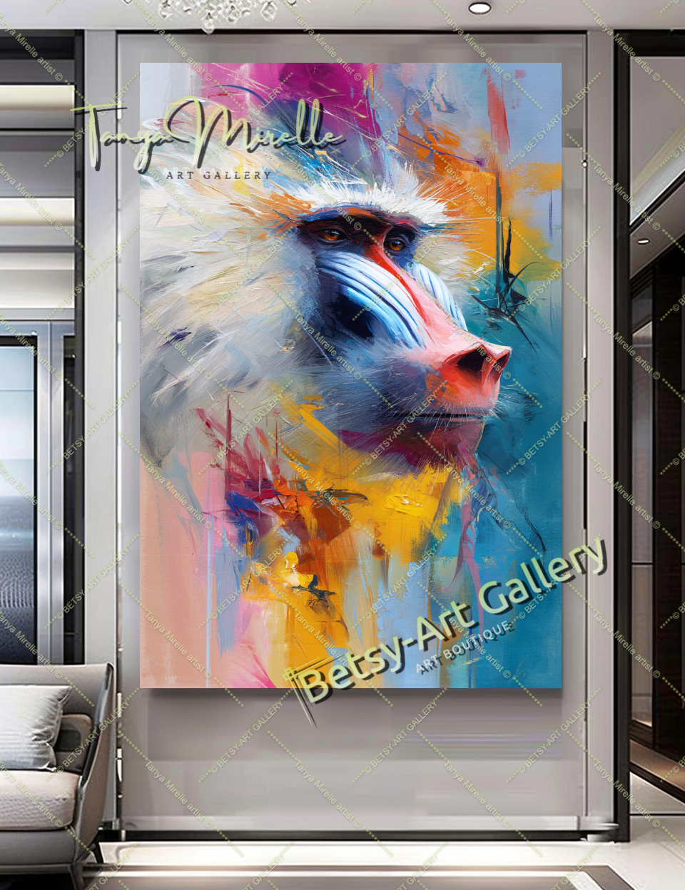 {{ product.title }} canvas artwork by Tanya Mirelle – modern wall decor – original artwork for home, living room, office, or gallery