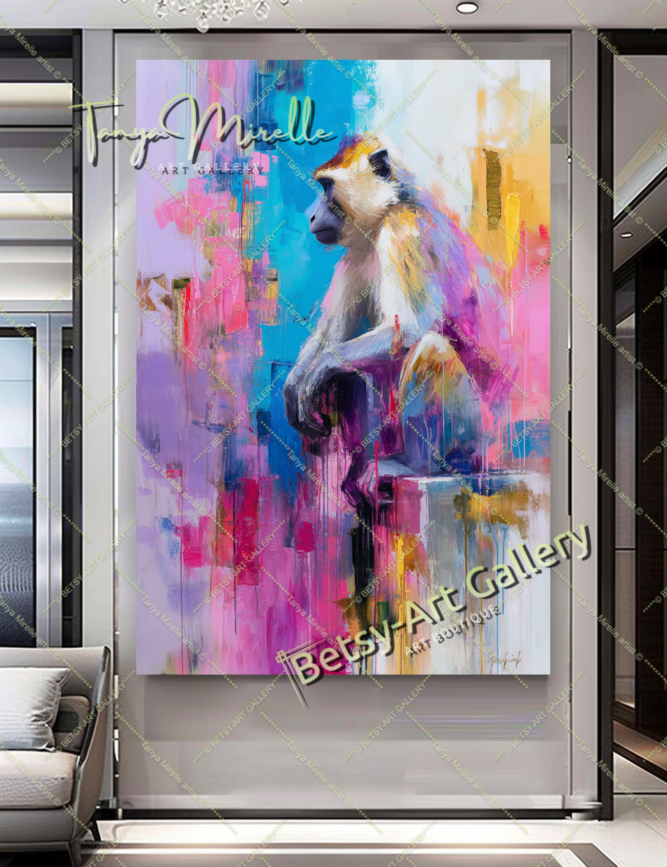 {{ product.title }} – {{ product.metafields.size | default: "Large" }} {{ product.metafields.technique | default: "Oil on Canvas" }} – {% if image.alt != blank %}{{ image.alt }}{% else %}{% if forloop.index0 == 0 %}Main view{% elsif forloop.index0 <= 2 %}Detail view{% else %}Close-up impasto texture{% endif %}{% endif %} by Tanya Mirelle – original artwork for home, living room, office, or gallery