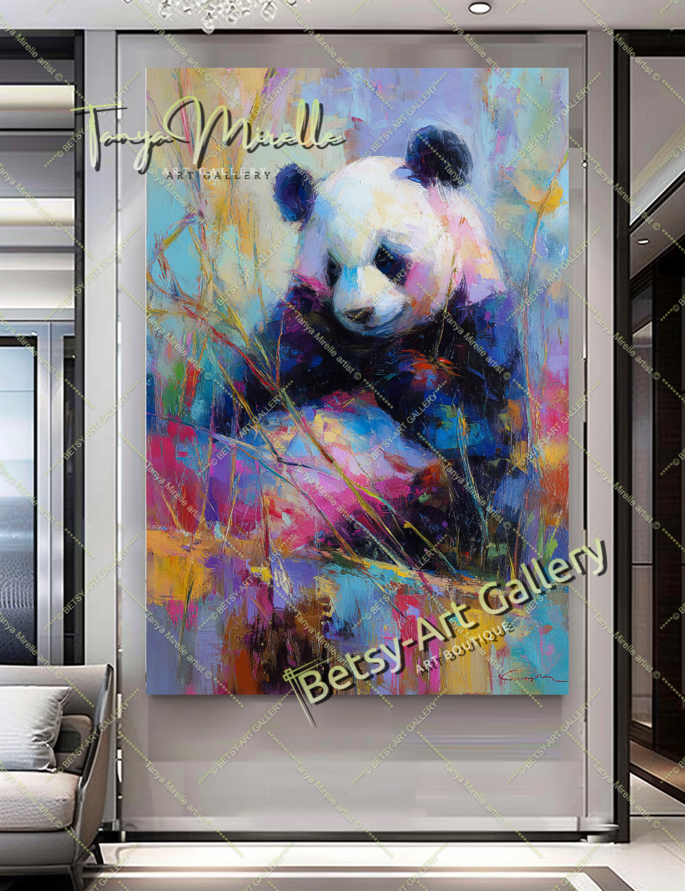 {{ product.title }} canvas artwork by Tanya Mirelle – modern wall decor – original artwork for home, living room, office, or gallery