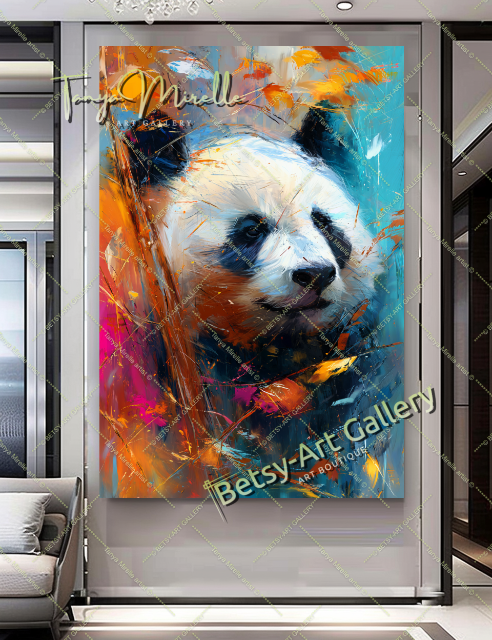{{ product.title }} canvas artwork by Tanya Mirelle – modern wall decor – original artwork for home, living room, office, or gallery