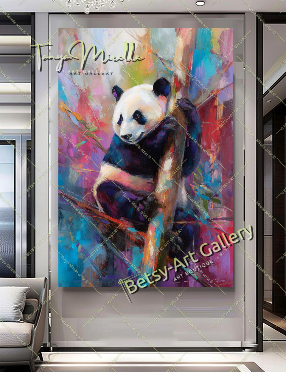 {{ product.title }} canvas artwork by Tanya Mirelle – modern wall decor – original artwork for home, living room, office, or gallery